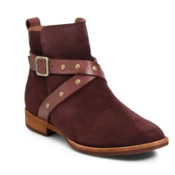 Kork Ease Kanai Suede Bootie 8 Nurgundy NEW - Picture 1 of 9